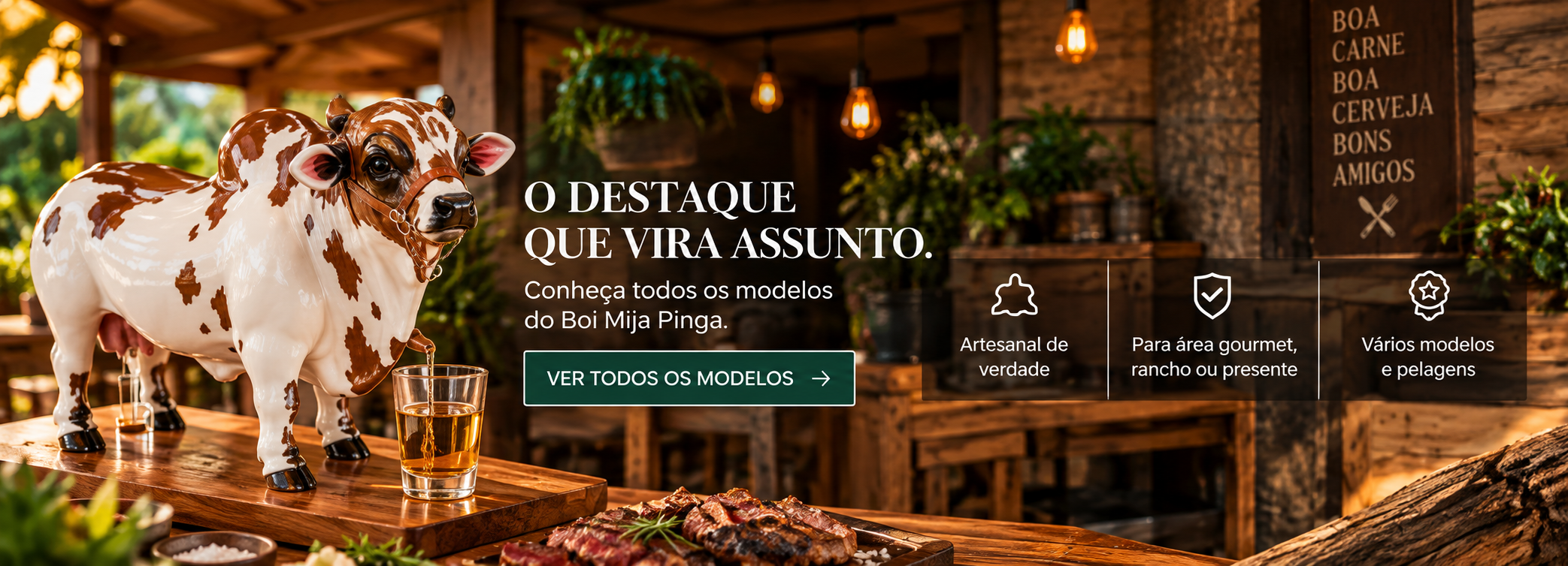 O destaque que vira assunto — conheça todos os modelos do Boi Dosador Artesanal para Bebidas
